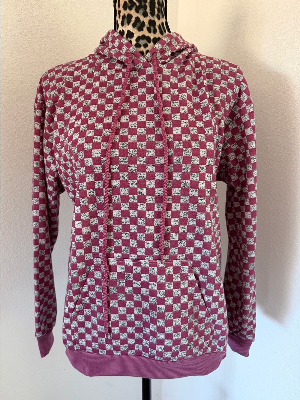Gypsies & Moondust Checkered Pullover Hoodie NWT Size M